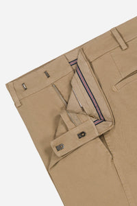 CHINO CHIC GABARDINE DE COTON STRETCH BEIGE GURKHA - BZV3 - BERNARD ZINS