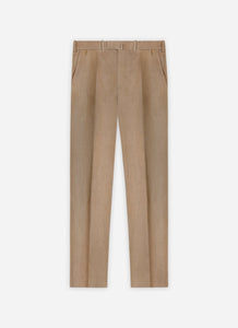 Pantalon à pli français beige solaro en laine et lin - BZV3PF - BERNARD ZINS