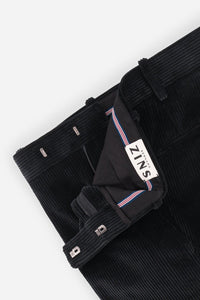 Pantalon coton velours grosses côtes stretch noir - BZV2 - BERNARD ZINS