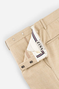 Pantalon de laine chiné beige crème - BZV3 PF - BERNARD ZINS