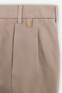 Pantalon en gabardine de coton beige - BAC J - BERNARD ZINS