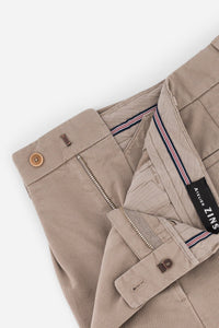 Pantalon en gabardine de coton beige - BAC J - BERNARD ZINS