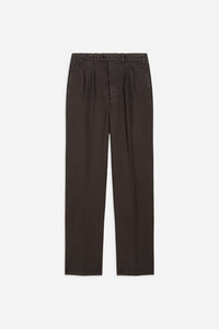 Pantalon en gabardine de coton moka - BAC J - BERNARD ZINS