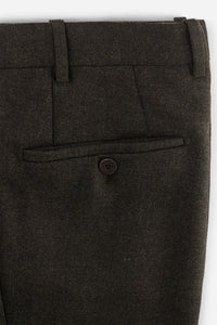 Pantalon en sergé de laine sèche bronze - BZV3 - BERNARD ZINS