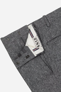 PANTALON LAINE DONEGAL GRIS CERAMIQUE - BZV3 - BERNARD ZINS