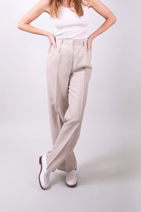 Pantalon Sand taille haute en lin biologique beige - BERNARD ZINS