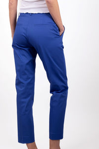 Pantalon slim Socoa en coton stretch bleu - BERNARD ZINS