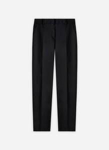 Pantalon slim Socoa en satin de coton noir stretch - BERNARD ZINS