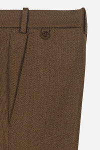 PANTALON TRICOTINE LAINE BRONZE ANTIQUE - BZV3 - BERNARD ZINS