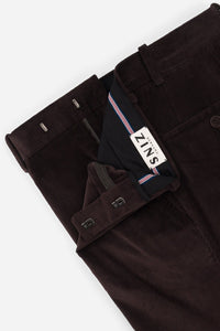 Pantalon velours stretch mille raies cacao - BZV3 - BERNARD ZINS